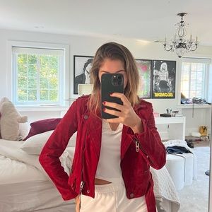 Red Suede Blank NYC jacket